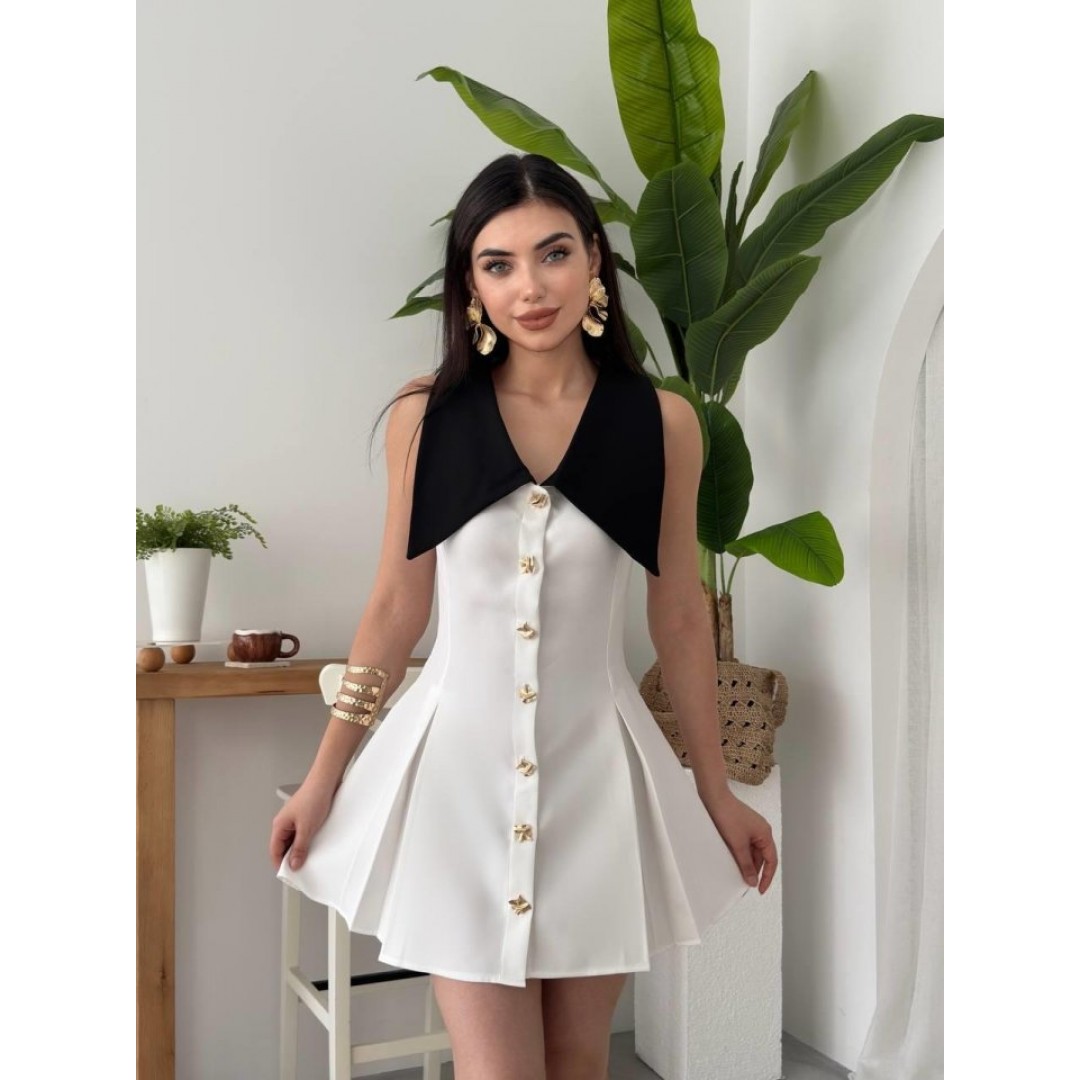 Ness Düğmeli Elbise - 154661