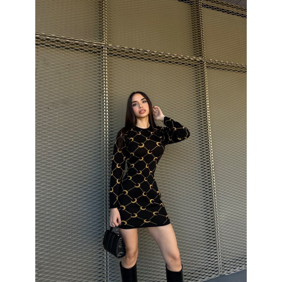 Kadın Bisiklet Yaka Uzun Kol Triko Mini Boy Elbise - 134640 Kadın Bisiklet Yaka Uzun Kol Triko Mini Boy Elbise - 134640