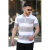 Erkek Yakalı Fermuarlı çift Renk Kısa Kollu T-shirt 161246 Erkek Yakalı Fermuarlı çift Renk Kısa Kollu T-shirt 161246
