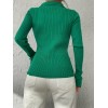 Kadın Yeşil Polo Yaka Parmak Detay Triko Bluz 2047 135562 Kadın Yeşil Polo Yaka Parmak Detay Triko Bluz 2047 135562