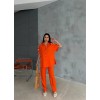 OMUZ MİDYE SIRALI BLUZ - PAÇA PENSLİ PANTOLON TAKIM - Orange 150088 OMUZ MİDYE SIRALI BLUZ - PAÇA PENSLİ PANTOLON TAKIM - Orange 150088