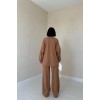 Camel Klasik Fitilli Kazak Ve Pantolon Takım 152334 Camel Klasik Fitilli Kazak Ve Pantolon Takım 152334