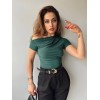 Kadın Sandy Kumaş Düşük Omuz Bluz - 156165 Kadın Sandy Kumaş Düşük Omuz Bluz - 156165