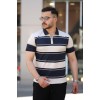 Erkek Yakalı Fermuarlı çift Renk Kısa Kollu T-shirt 161243 Erkek Yakalı Fermuarlı çift Renk Kısa Kollu T-shirt 161243