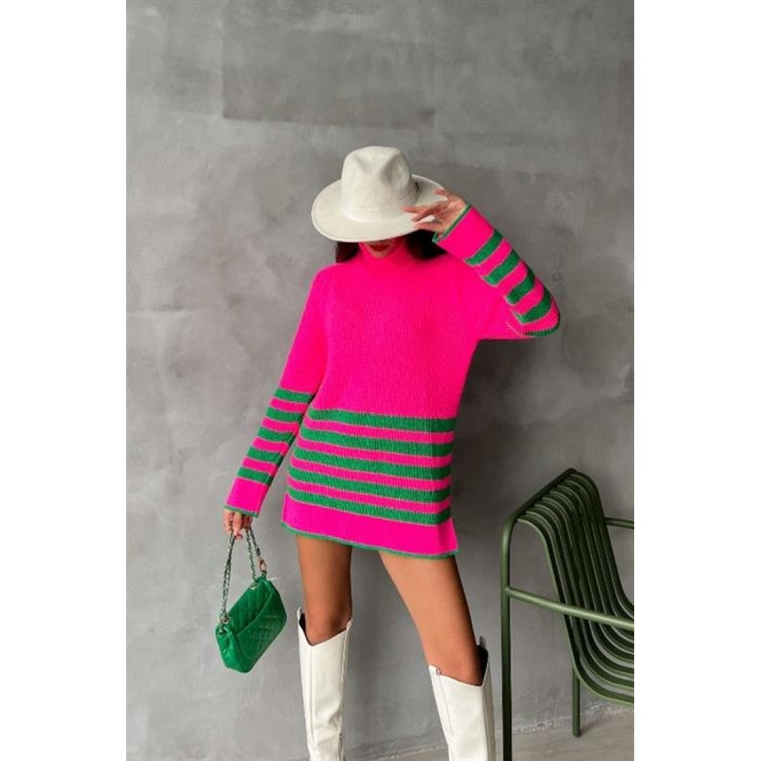Palgen Çizgili Oversize Kazak 1195-09 155779 Palgen Çizgili Oversize Kazak 1195-09 155779