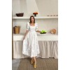 Beyaz Balon Kollu Brode Elbise - 158267 Beyaz Balon Kollu Brode Elbise - 158267