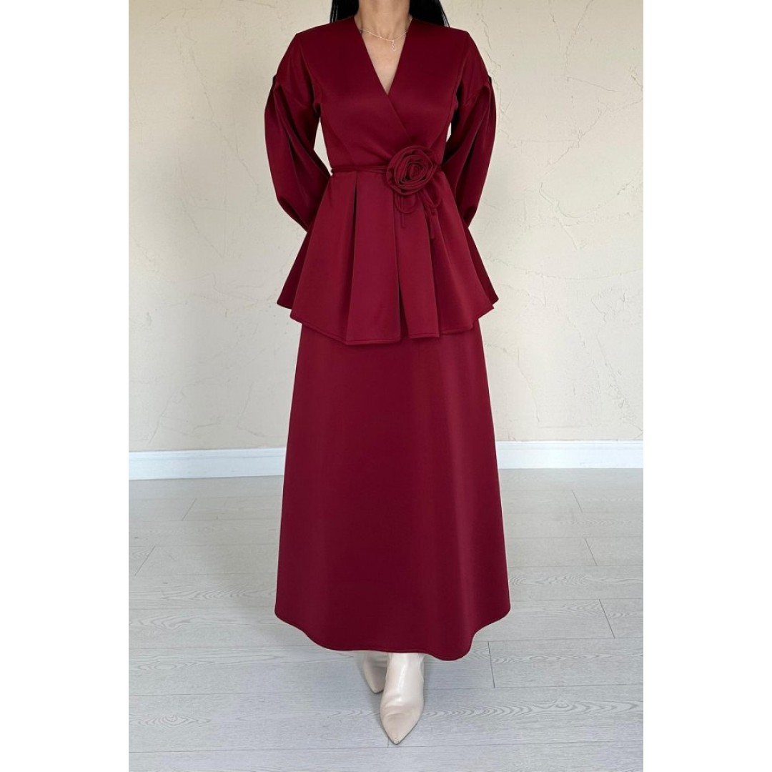 Bordo Gül Detaylı Takım - 154449 Bordo Gül Detaylı Takım - 154449
