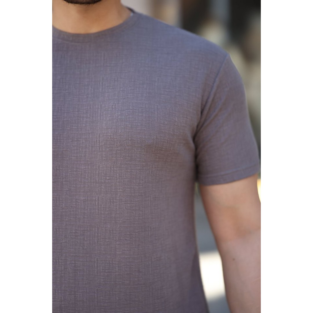 Erkek Ağaç Kabuğu Desenli Kısa Kollu T-shirt - 161248 Erkek Ağaç Kabuğu Desenli Kısa Kollu T-shirt - 161248