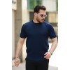 Erkek Bisiklet Yaka Jakarlı Kısa Kollu Tshirt - 159171 Erkek Bisiklet Yaka Jakarlı Kısa Kollu Tshirt - 159171