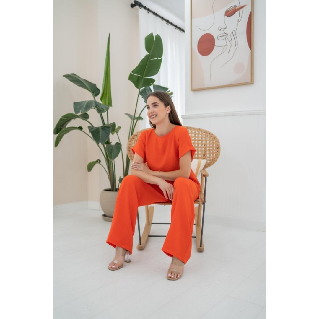 Oranj T-Shirt Ve Pantolon Takım 150825 Oranj T-Shirt Ve Pantolon Takım 150825