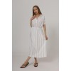 Beli Lastikli Elbise - Beyaz - 162579 Beli Lastikli Elbise - Beyaz - 162579