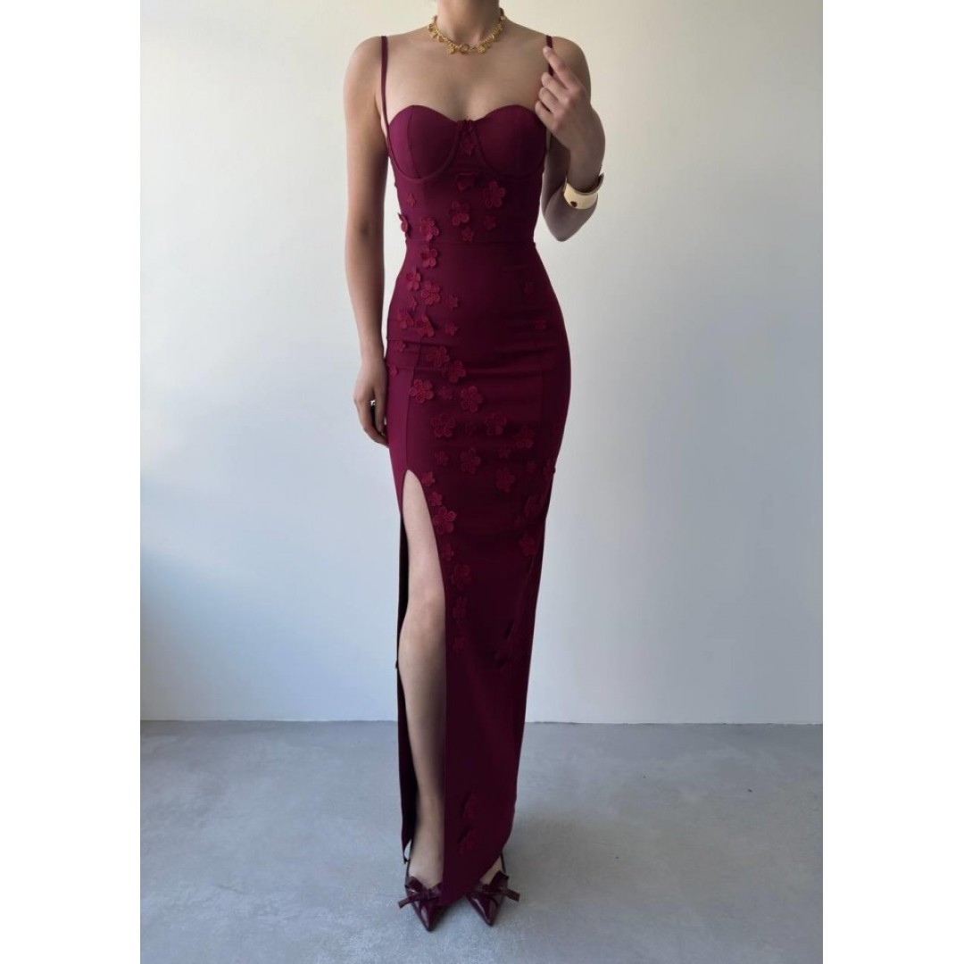 Stor Gül Detaylı Elbise - 161369 Stor Gül Detaylı Elbise - 161369