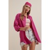 3900 Oversize Uzun Basic Gömlek - Koyu Pembe 90110 3900 Oversize Uzun Basic Gömlek - Koyu Pembe 90110
