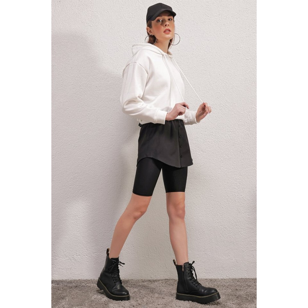 1888 Sweatshirt Kazak Altı Gömlek Etek - Siyah 90398 1888 Sweatshirt Kazak Altı Gömlek Etek - Siyah 90398