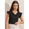 0467 V Yaka Örme Bluz - Siyah 90445 0467 V Yaka Örme Bluz - Siyah 90445