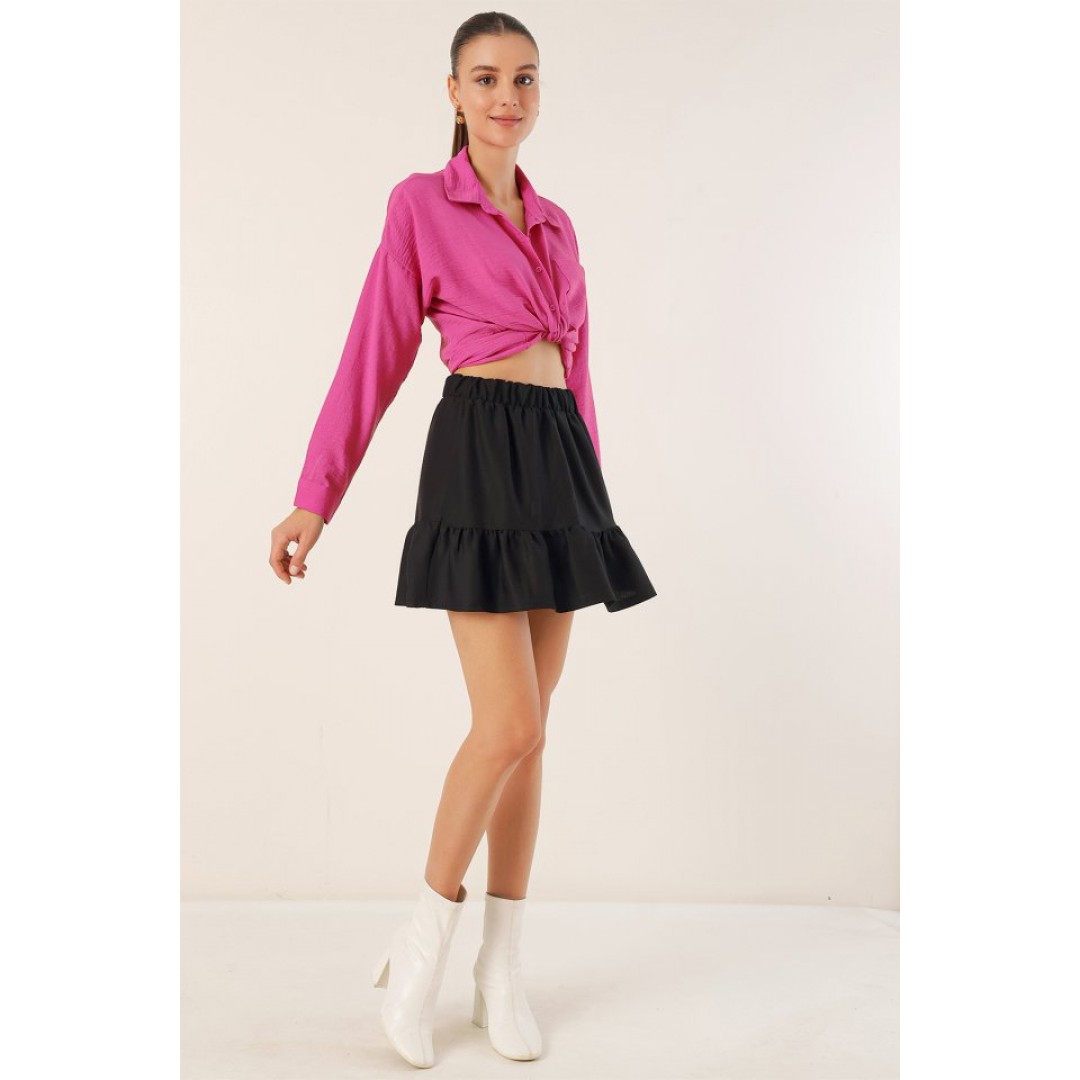 1884 Örme Mini Etek - Siyah 90658 1884 Örme Mini Etek - Siyah 90658