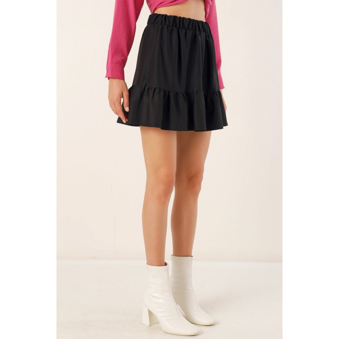1884 Örme Mini Etek - Siyah 90658 1884 Örme Mini Etek - Siyah 90658
