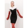 2472 Büzgülü Mini Elbise - Siyah 95532 2472 Büzgülü Mini Elbise - Siyah 95532