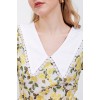 2478 Çiçekli Mini Elbise - Sarı 96710 2478 Çiçekli Mini Elbise - Sarı 96710