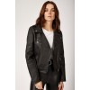 1025 Suni Deri Biker Ceket - Siyah 144753 1025 Suni Deri Biker Ceket - Siyah 144753