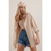 3900 Oversize Uzun Basic Gömlek - Krem 144772 3900 Oversize Uzun Basic Gömlek - Krem 144772