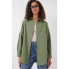 3900 Oversize Uzun Basic Gömlek - A.Haki 144774 3900 Oversize Uzun Basic Gömlek - A.Haki 144774
