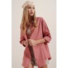 3900 Oversize Uzun Basic Gömlek - Gül Kurusu 144776 3900 Oversize Uzun Basic Gömlek - Gül Kurusu 144776