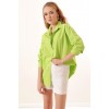 3900 Oversize Uzun Basic Gömlek - Çağla 144778 3900 Oversize Uzun Basic Gömlek - Çağla 144778