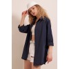 3900 Oversize Uzun Basic Gömlek - Lacivert 144783 3900 Oversize Uzun Basic Gömlek - Lacivert 144783