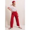 6543 Örme Pantolon - Kırmızı 144819