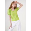 0409 Kare Yaka Örme Bluz - E.Yeşil 144828 0409 Kare Yaka Örme Bluz - E.Yeşil 144828