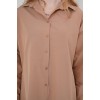 3900 Oversize Uzun Basic Gömlek - Camel 144829