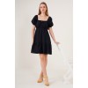 2351 Kloş Poplin Elbise - Siyah 144837 2351 Kloş Poplin Elbise - Siyah 144837
