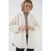 9102 Oversize Kapüşonlu Beyaz Peluş Kaban 144922 9102 Oversize Kapüşonlu Beyaz Peluş Kaban 144922