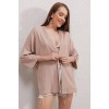 5862 Örme Kimono - Bej - 144941 5862 Örme Kimono - Bej - 144941
