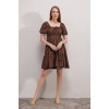 2351 Kloş Poplin Elbise - Kahverengi 144944 2351 Kloş Poplin Elbise - Kahverengi 144944