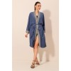 5865 Nakışlı Örme Uzun Kimono - İndigo - 144946 5865 Nakışlı Örme Uzun Kimono - İndigo - 144946