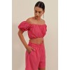 0481 Fistolu Straplez Bluz - Fuşya 145000 0481 Fistolu Straplez Bluz - Fuşya 145000