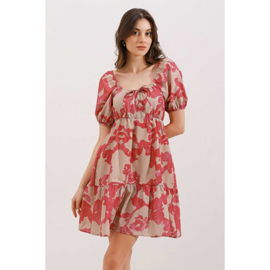 2351 Kloş Poplin Elbise - D. Fuşya 145008 2351 Kloş Poplin Elbise - D. Fuşya 145008