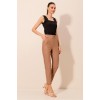 6560 Beli Lastikli Bağcıklı Pantolon - Camel 145010 6560 Beli Lastikli Bağcıklı Pantolon - Camel 145010