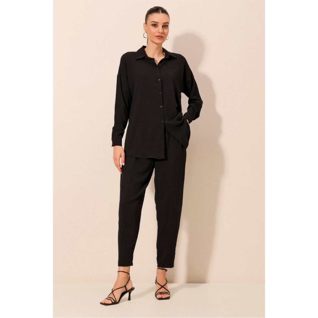 6593 Oversize İkili Takım - Siyah - 145046 6593 Oversize İkili Takım - Siyah - 145046