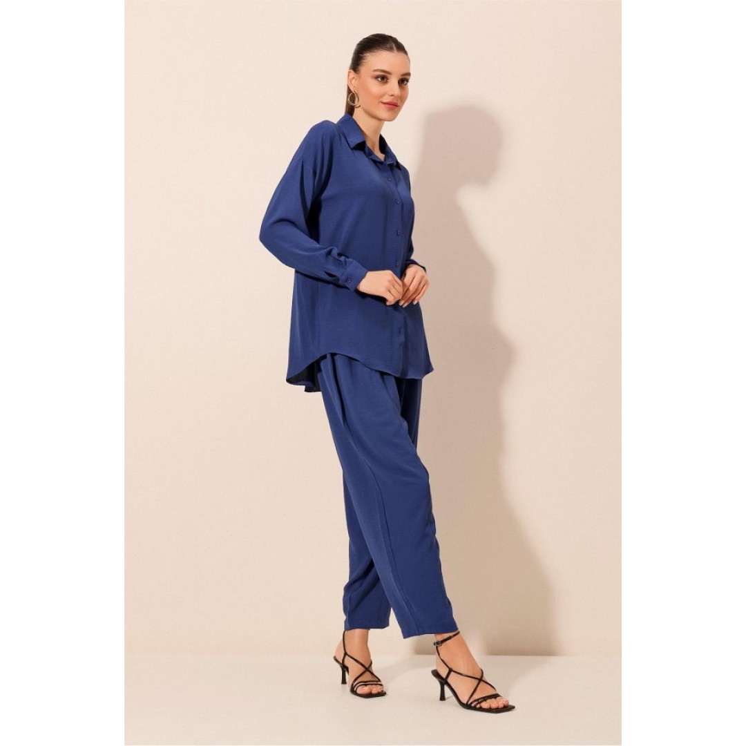 6593 Oversize İkili Takım - Saks - 145049 6593 Oversize İkili Takım - Saks - 145049