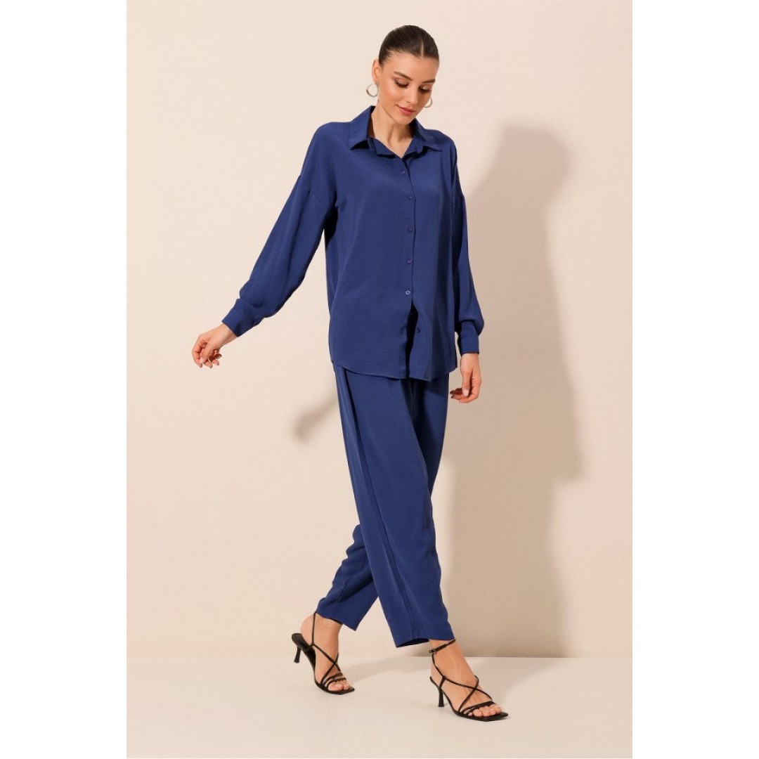 6593 Oversize İkili Takım - Saks - 145049 6593 Oversize İkili Takım - Saks - 145049