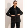 5182 Peluş Detaylı Oversize Şişme Mont - Siyah - 145063 5182 Peluş Detaylı Oversize Şişme Mont - Siyah - 145063