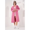 Fuşya Oversize Geniş Kesim Yünlü Uzun Kaşe Kaban 9113 145068 Fuşya Oversize Geniş Kesim Yünlü Uzun Kaşe Kaban 9113 145068