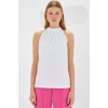 0489 Halter Yaka Örme Bluz - Beyaz 145094 0489 Halter Yaka Örme Bluz - Beyaz 145094
