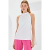 0489 Halter Yaka Örme Bluz - Beyaz 145094 0489 Halter Yaka Örme Bluz - Beyaz 145094