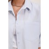 20213 Oversize Kısa Kol Basic Gömlek - Bebe Mavi 145111
