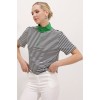 Yeşil Polo Yaka Fermuarlı Çizgili Tişört 0497 145126 Yeşil Polo Yaka Fermuarlı Çizgili Tişört 0497 145126