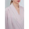 Krem Kruvaze Yaka Dökümlü Saten Bluz 0492 145138 Krem Kruvaze Yaka Dökümlü Saten Bluz 0492 145138